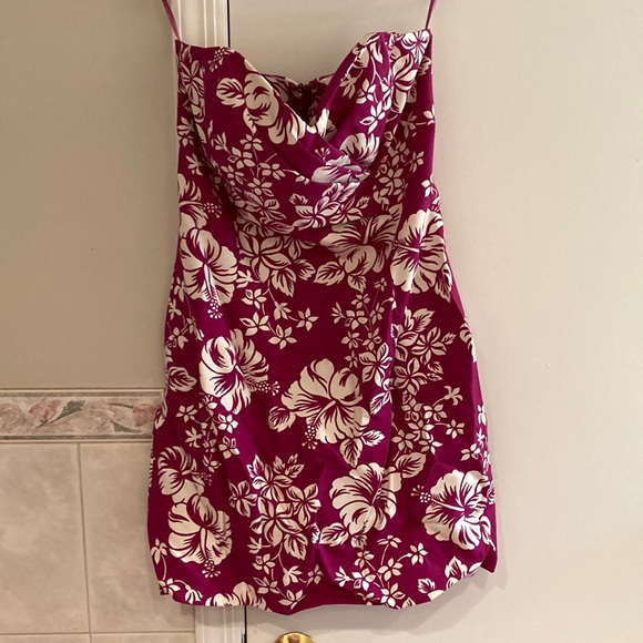 Womens Michael Kors strapless luau print dress - Picture 2 of 6